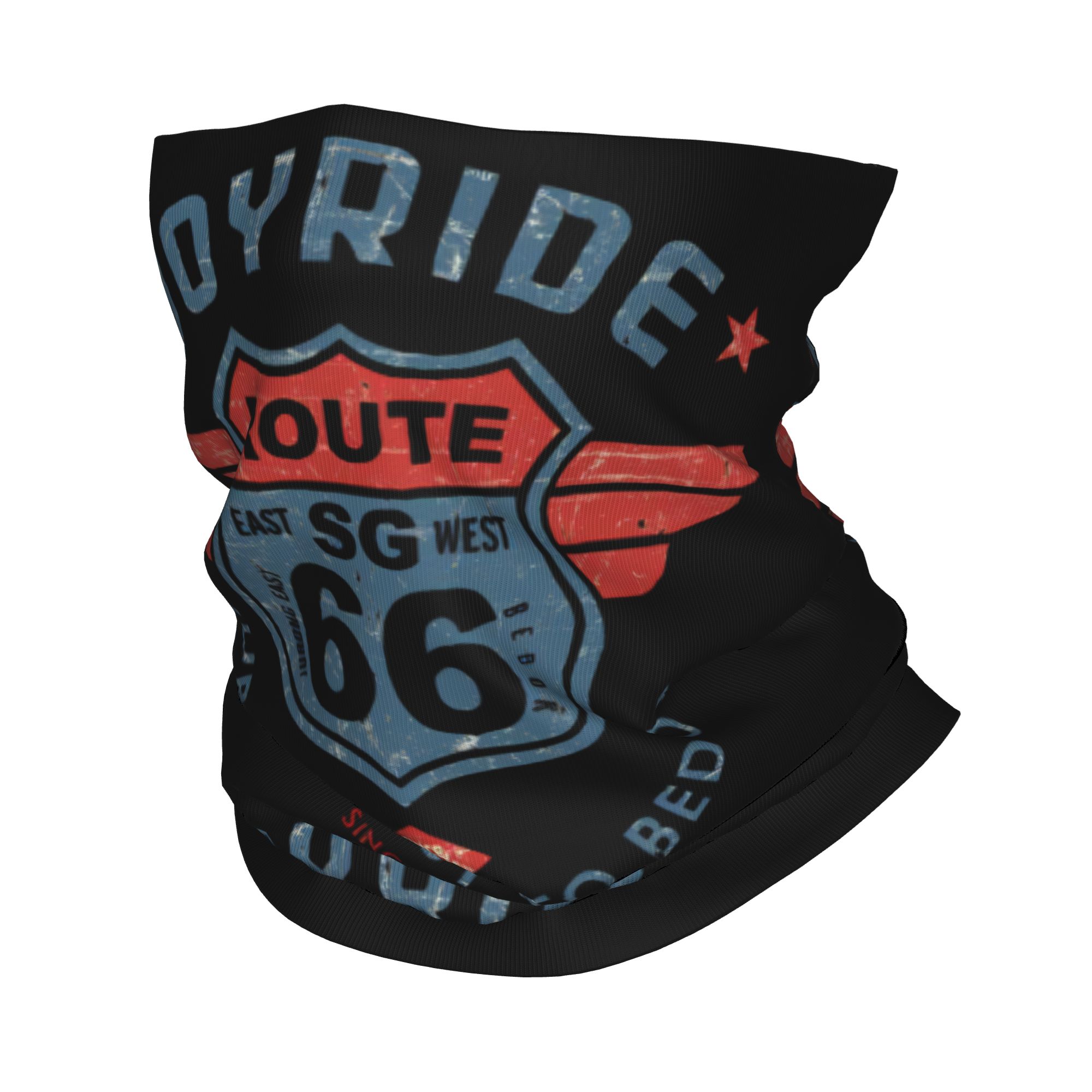 Neck Gaiter Fleece - Cubre Cuello Route 66 para Motocicleta,