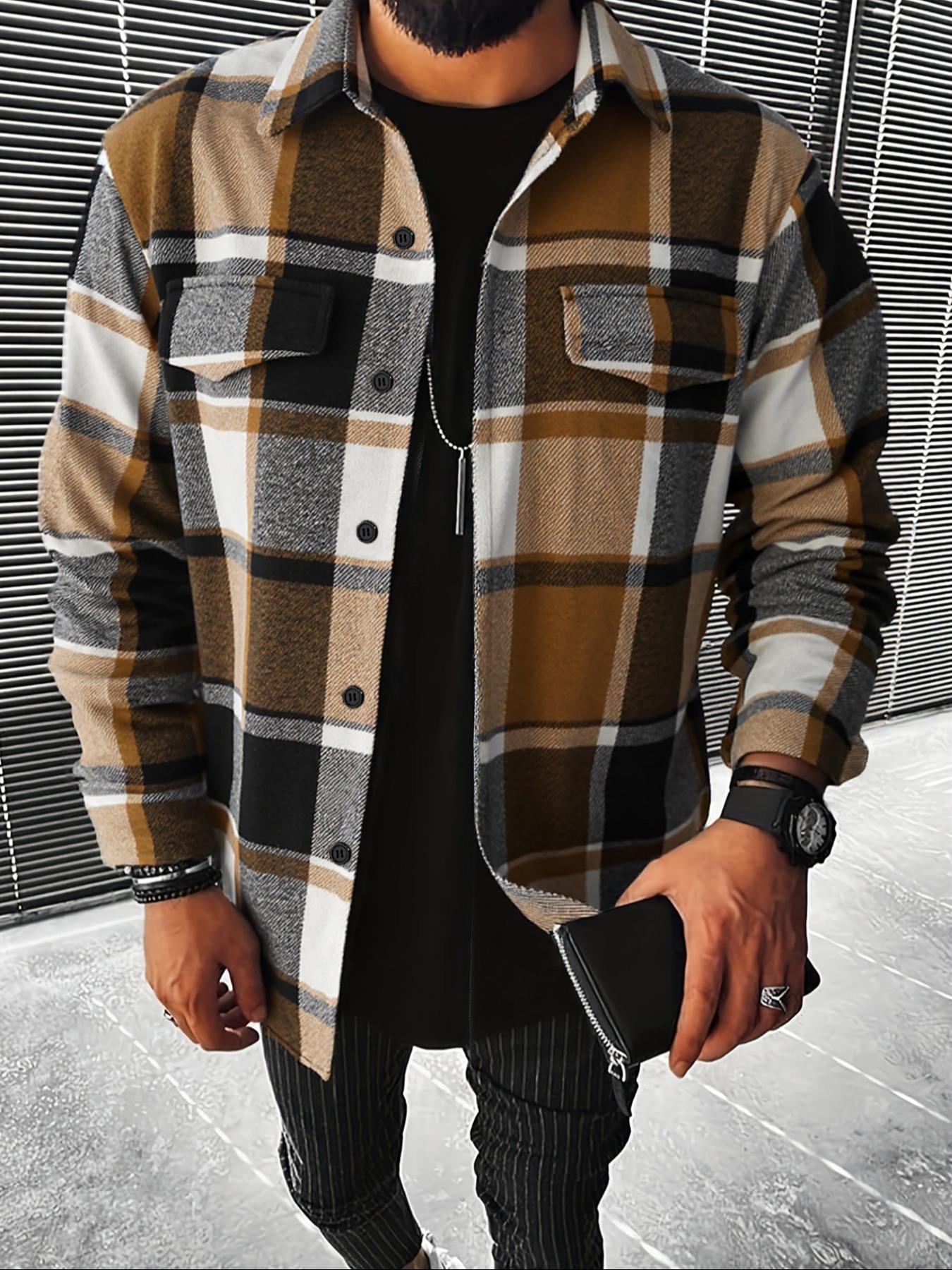 Camisa a cuadros retro para ho - Flannel Shirt Lined reseña y precio