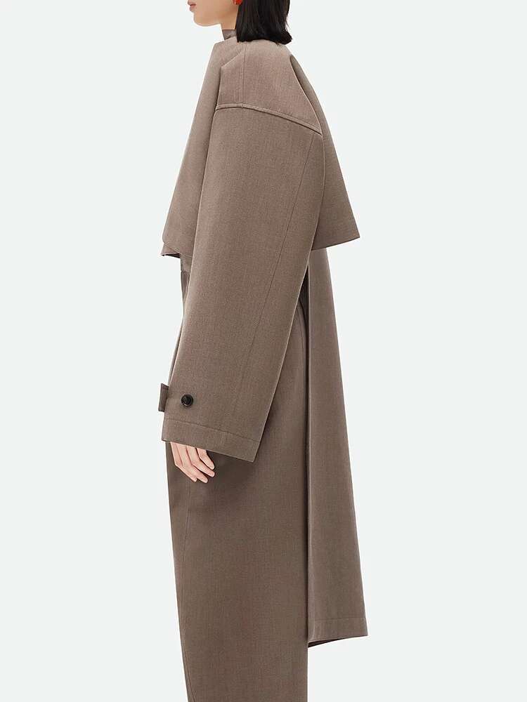 BJTZ-abrigos elegantes con bot - Wool Coat Peacoat reseña y precio